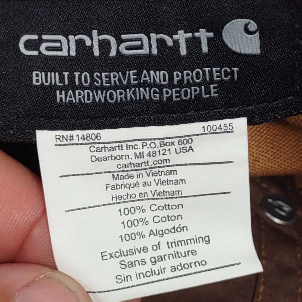 Carhartt Odessa Men's Canvas Cap - Brown, One Size (100289-211) - Picture 8 of 9
